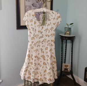 Hollister Cotton Sundress Yellow Floral Small